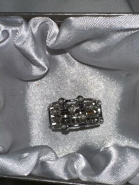 Silver Pearl Accent Statement Ring - Women Jewelry